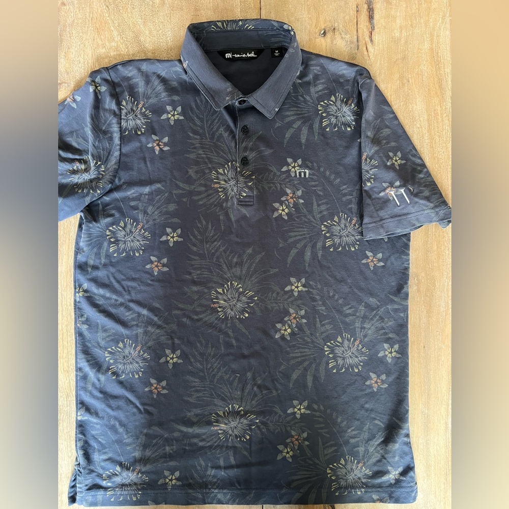 Travis Mathew Navy Floral Polo